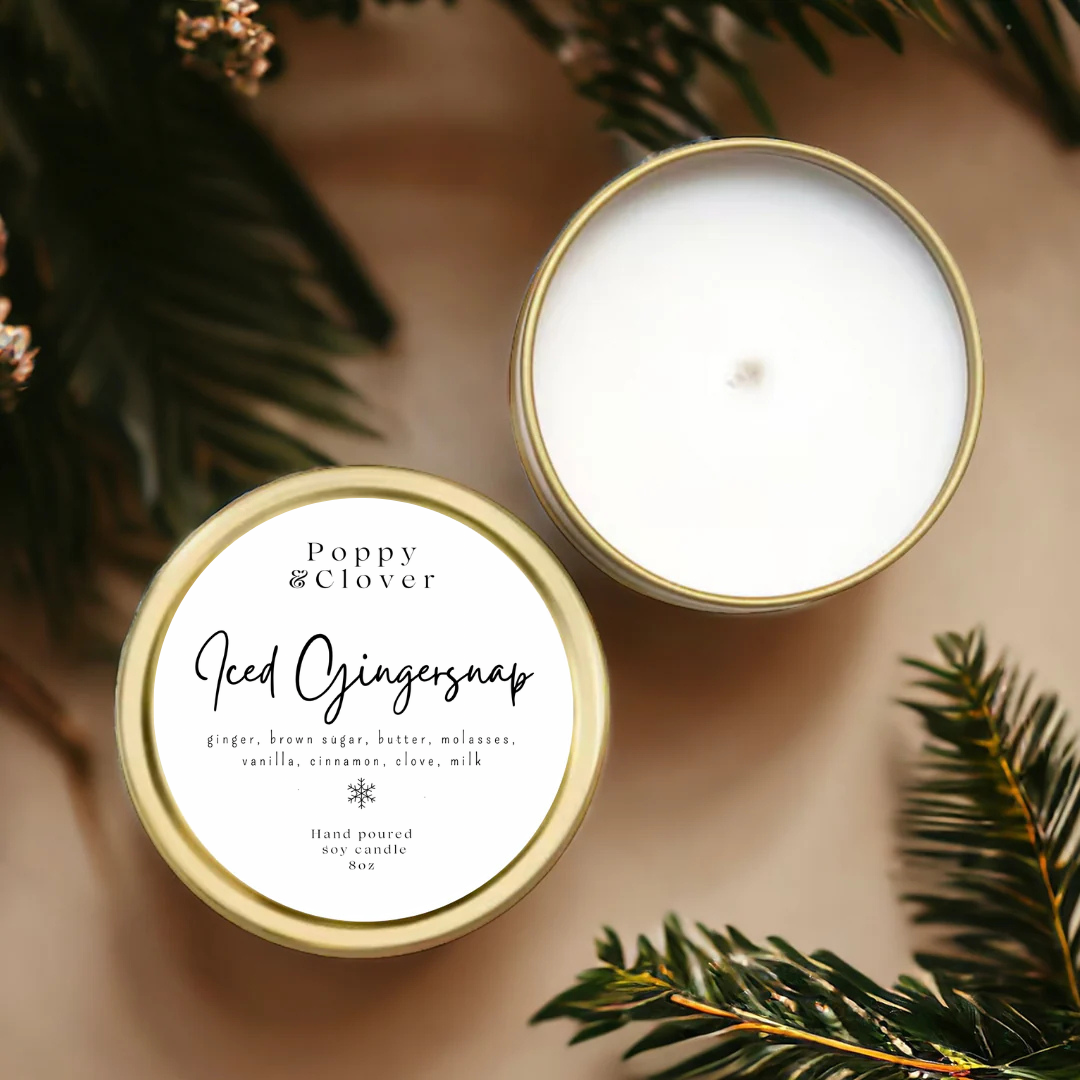 Iced Gingersnap 8oz Soy Candle